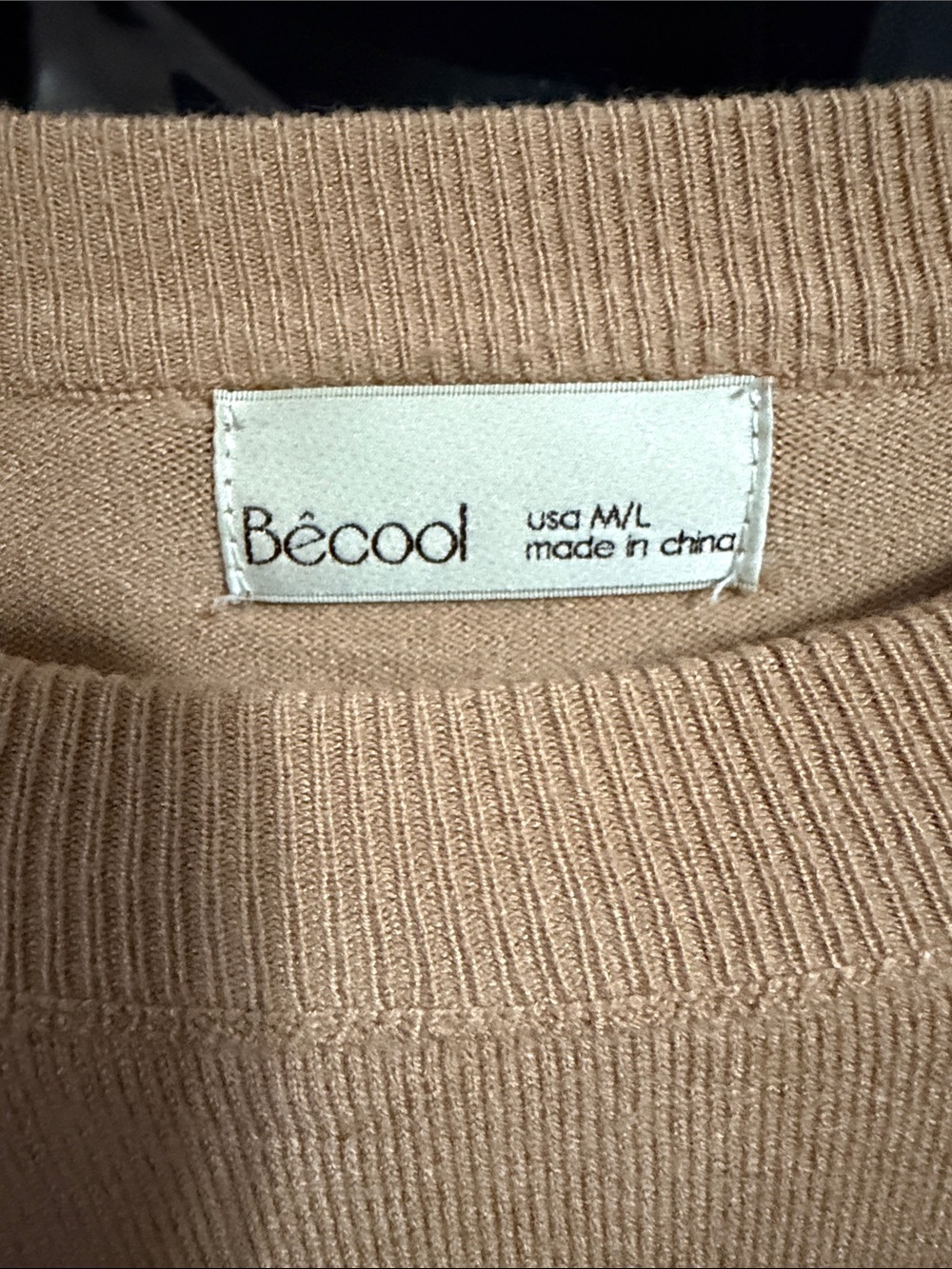BE COOL Crewneck Sweater in Light Tan
